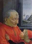 Domenico Ghirlandaio old man with a young boy oil painting artist